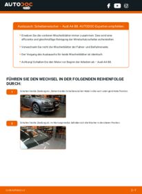Wie der Wechsel ausgeführt wird: Scheibenwischer 2.0 TDI Audi A4 B8