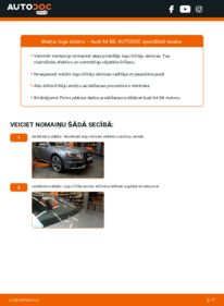 Kā veikt nomaiņu: 2.0 TDI Audi A4 B8 Stikla tīrītāja slotiņa