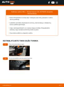 Kaip atlikti keitimą: Skoda Octavia 2 Combi 1.9 TDI Oro filtras, keleivio vieta