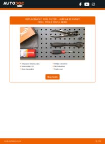 How to carry out replacement: Fuel Filter 1.9 TDI Audi A4 B5 Avant