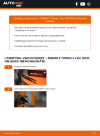 Slik bytter du Vindusviskere 1.2 Renault Twingo 1 Van