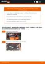 OPEL ZAFIRA B Van change Wiper Blades front: guide pdf