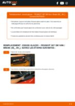 Le guide professionnel de remplacement pour Disque de frein sur votre PEUGEOT 307 SW Kasten/Kombi (3E_, 3H_) 1.6 HDi