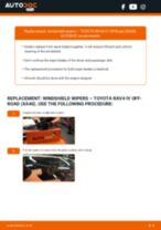 The professional guide to changing the Wiper Blades on your TOYOTA RAV 4 IV (ZSA4_, ALA4_) 2.2 D 4WD (ALA49)