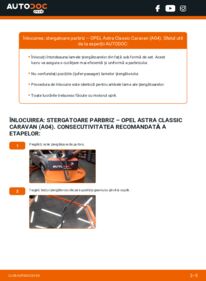 Cum să efectuați înlocuirea: Lamela stergator Opel Astra Classic Caravan 1.6 (L35)