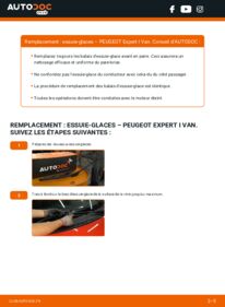 Comment effectuer un remplacement de Essuie-glace 2.0 HDI Peugeot Expert 1