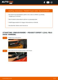 Slik bytter du Vindusviskere 2.0 HDI Peugeot Expert 224