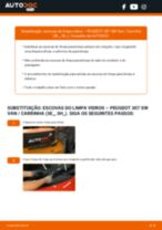 Como substituir Escovas limpa para brisas traseiro e dianteiro PEUGEOT 307 SW Kasten/Kombi (3E_, 3H_) - manual online