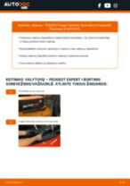 Kaip pakeisti gale ir priekyje Stiklo valytuvai PEUGEOT EXPERT Platform/Chassis (223) - instrukcijos internetinės