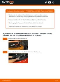 Wie der Wechsel durchführt wird: Scheibenwischer Peugeot Expert 224 2.0 HDI tauschen