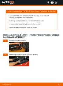 Hogyan végezze a cserét: 2.0 HDI Peugeot Expert 224 Törlőlapát
