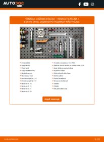 Ako vykonať výmenu: Lozisko kolesa na Laguna I Estate (K56) 1.6 16V