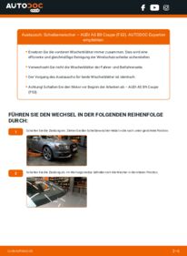 Wie der Wechsel durchführt wird: Scheibenwischer Audi A5 F53 2.0 TDI tauschen