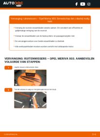 Vervanging uitvoeren: Ruitenwissers 1.7 CDTI (E75) Opel Meriva x03