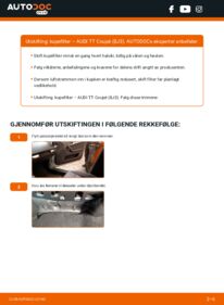 Slik bytter du Kupefilter 2.0 TFSI Audi TT 8J