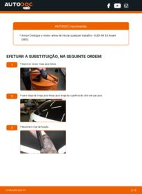 Como realizar a substituição de Escovas do Limpa Vidros 1.9 TDI Audi A4 B6 Avant