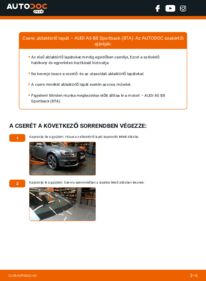 Hogyan végezze a cserét: 2.0 TDI Audi A5 8ta Törlőlapát