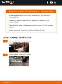 Kā veikt nomaiņu: 2.0 TDI Audi Q3 8u Salona filtrs