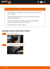 Kaip atlikti keitimą: Skoda Yeti 5l 2.0 TDI 4x4 Oro filtras, keleivio vieta