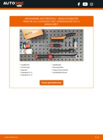 Vervanging uitvoeren: Motorsteun 1.4 TDI Skoda Roomster Praktik
