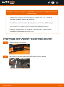 Comment effectuer un remplacement de Essuie-glace 2.0 TDCi Ford Focus DB3