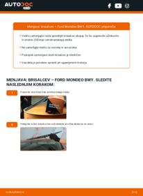 Kako izvesti menjavo: Metlica brisalnika stekel Mondeo Mk3 Kombi (BWY) 2.0 16V