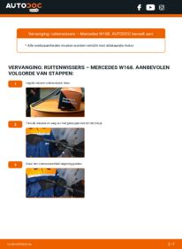 Vervanging uitvoeren: Ruitenwissers A 140 1.4 (168.031, 168.131) Mercedes W168
