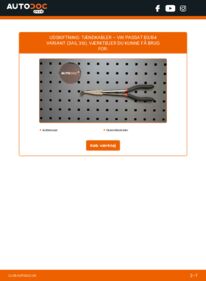 Hvordan man udfører udskiftning af: Tændkabler på 1.8 Passat 3a5