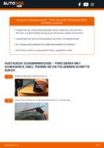 FORD SIERRA Hatchback (GBC) Scheibenwischer: Schrittweises Handbuch im PDF-Format zum Wechsel