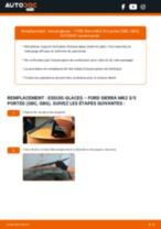 Comment changer Essuie-glaces FORD SIERRA Estate (BNG) arrière et avant - Manuel pdf
