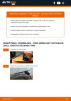 Trin-for-trin PDF-tutorial om skift af FORD SIERRA Hatchback (GBC) Viskerblade