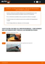 Cómo cambiar y ajustar Escobillas de parabrisas FORD MONDEO: tutorial pdf