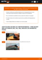 ¿Cómo puedo realizar la sustitución de Escobillas de limpiaparabrisas en mi Escort Mk5 Cabrio (ALL) 1.6? Guías paso a paso