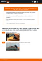 Manual DIY sobre como substituir o Escovas do Limpa Vidros no FORD ESCORT