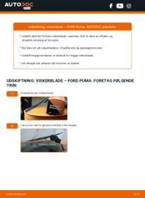 Hvordan man udfører udskiftning af: Viskerblade på 1.7 16V Ford Puma Coupe