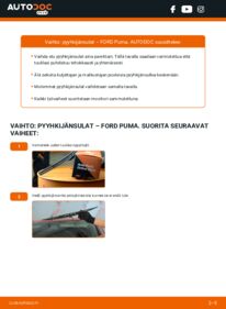 Kuinka vaihtaa Pyyhkijänsulat 1.7 16V Ford Puma Coupe -autoon