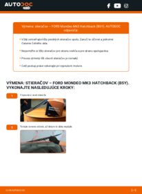Ako vykonať výmenu: Stieracia liżta na Mondeo Mk3 Hatchback (B5Y) 2.0 16V TDDi / TDCi