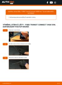 Jak provést výměnu: List stěrače Transit Connect V408 Van 1.6 TDCi