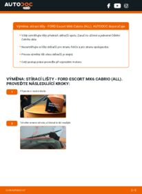 Jak provést výměnu: List stěrače Escort Mk6 Cabrio (ALL) 1.6 16V XR3i
