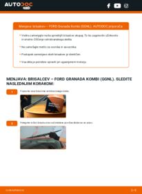 Kako izvesti menjavo: Metlica brisalnika stekel Granada Kombi (GGNL) 2.3