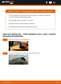 Kako izvesti menjavo: Metlica brisalnika stekel Granada (GGTL, GGFL) 2.3