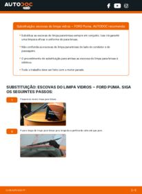 Como realizar a substituição de Escovas do Limpa Vidros 1.7 16V Ford Puma Coupe