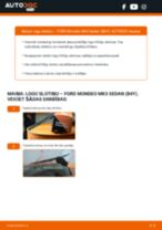 Mondeo Mk3 Universālis (BWY) 2.5 V6 24V Stikla tīrītāja slotiņa: kā nomainīt? Pakāpeniskas rokasgrāmatas
