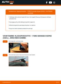 Kuidas välja vahetamist läbi viia: FORD GRANADA Coupe (GGCL) 2.6 Pesurikumm