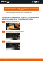 Stap-voor-stap PDF-handleidingen over het veranderen van HONDA JAZZ III (GE) Ruitenwissers