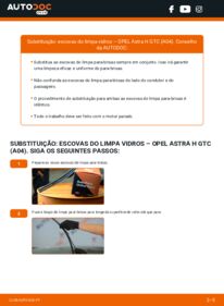 Como realizar a substituição de Escovas do Limpa Vidros 1.7 CDTi (L08) Opel Astra H GTC