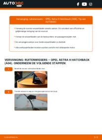 Vervanging uitvoeren: Ruitenwissers 1.7 CDTI (L48) Opel Astra h l48