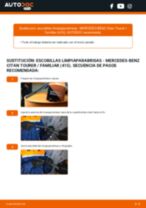 Cambio Escobillas de Limpiaparabrisas traseras y delanteras MERCEDES-BENZ CITAN Kombi (415): guía pdf