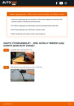 OPEL ASTRA H TwinTop (L67) Pyyhkijänsulat vaihto : opas pdf