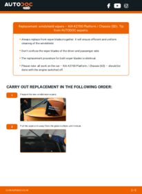 How to carry out replacement: Wiper Blades 2.7 D KIA K2700 (SD)